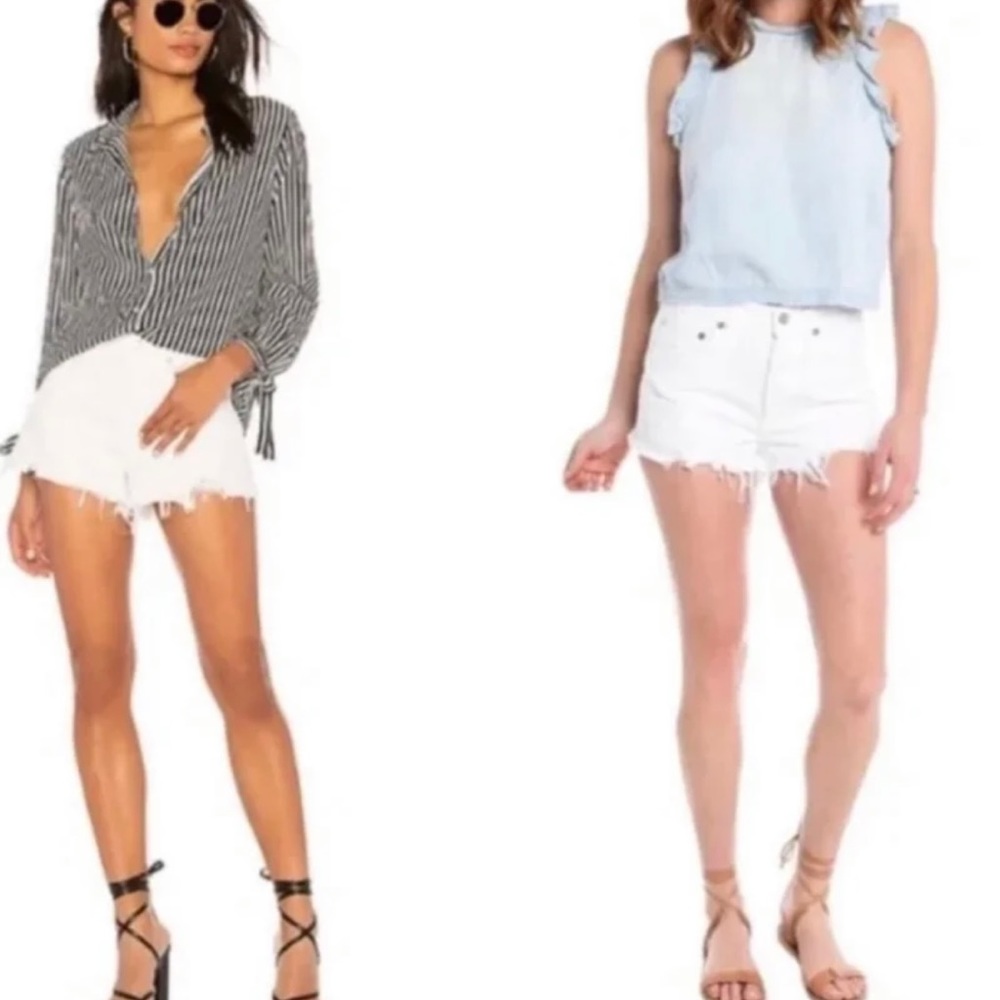 Agolde Parker White Shorts In Detour Size 26